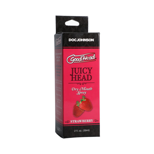 Doc Johnson Juicy Head Spray para la sequedad bucal, fresa, 2 onzas líquidas