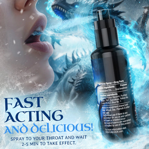 Spray anestésico de menta verde Deep Throat para sexo oral 59 ml