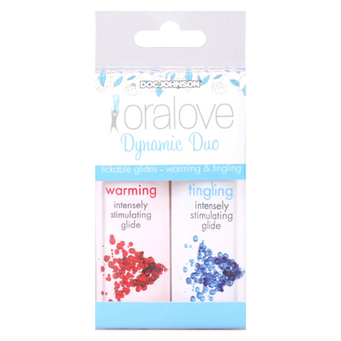 Doc Johnson Oralove Dynamic Duo Lameable con efecto calor y cosquilleo