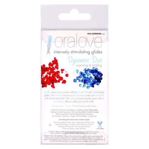 Doc Johnson Oralove Dynamic Duo Lameable con efecto calor y cosquilleo