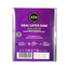 Front view of a single-pack purple EXS Grape Scented Oral Latex Dam in clear plastic packaging, featuring white product text, dimensions ($10\text{''}\times 6\text{''}$), safety icons, and a barcode at the bottom.