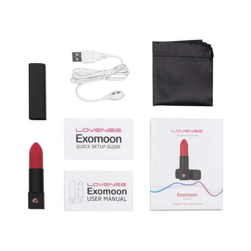 Vibrador de bala con forma de pintalabios secreto con control remoto Lovense Exomoon