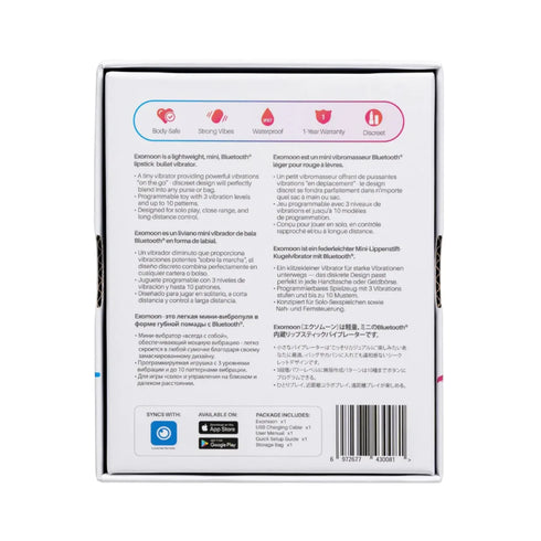 Vibrador de bala con forma de pintalabios secreto con control remoto Lovense Exomoon
