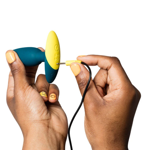 Tapón anal vibrador de graves ROMP color turquesa