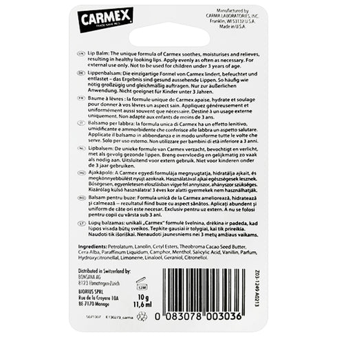 Carmex Tubo de bálsamo labial 10g