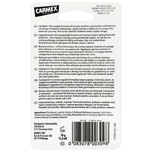 Carmex Cherry Tubo de bálsamo labial 10g