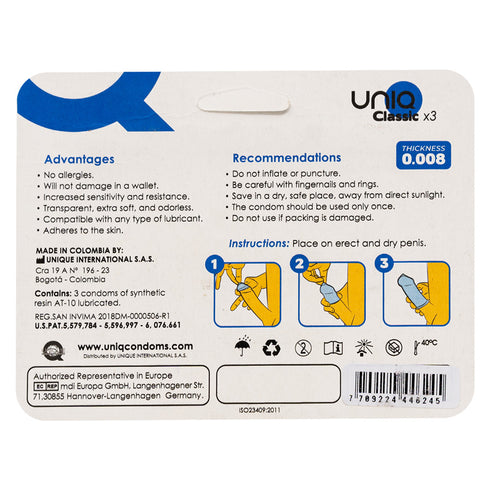 Uniq Clásico 0008 Pack 3