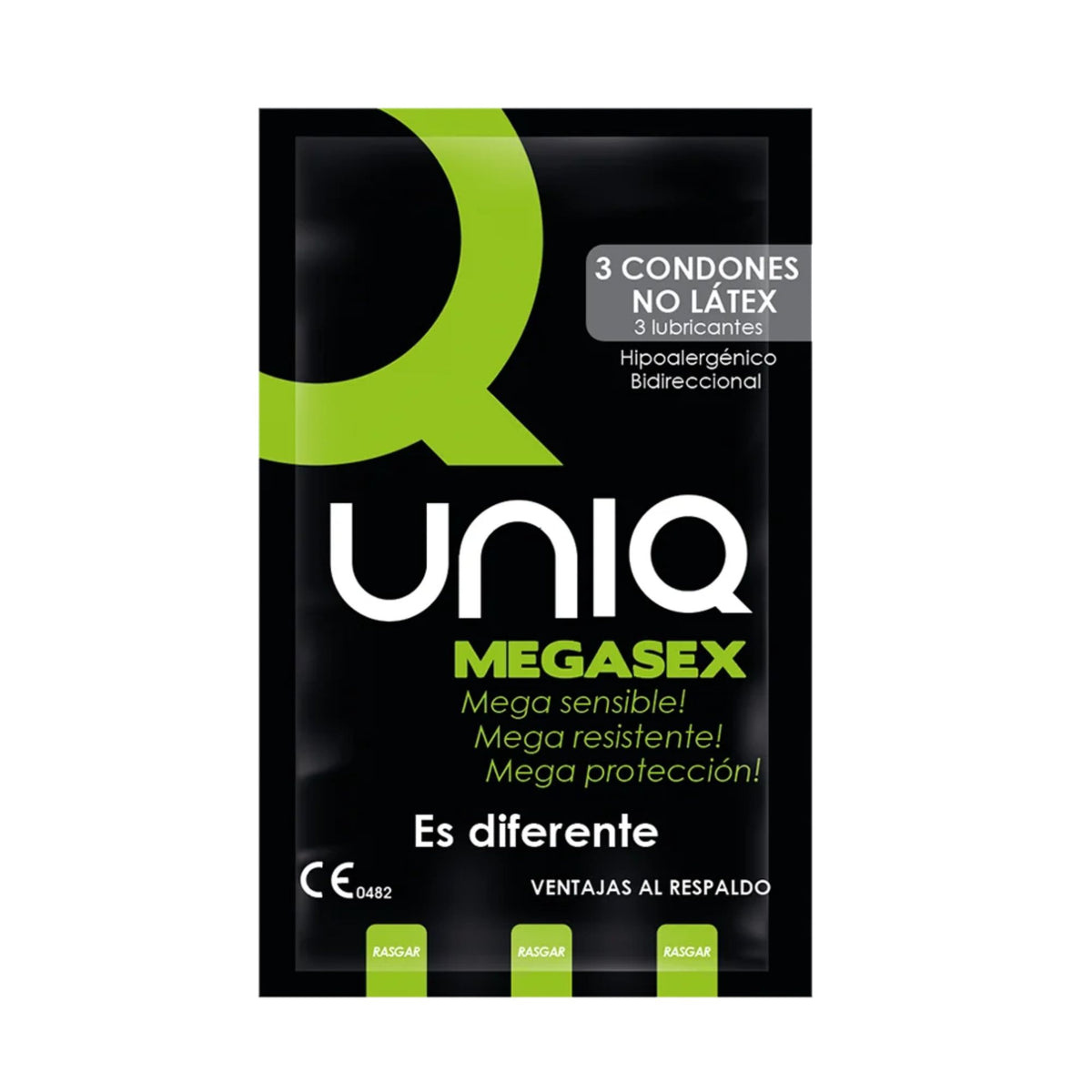 Preservativos Uniq Megasex Paquete de 3