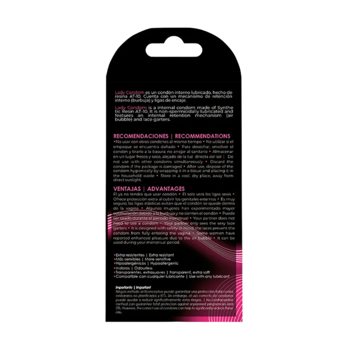 Uniq Condones femeninos Lady paquete de 3