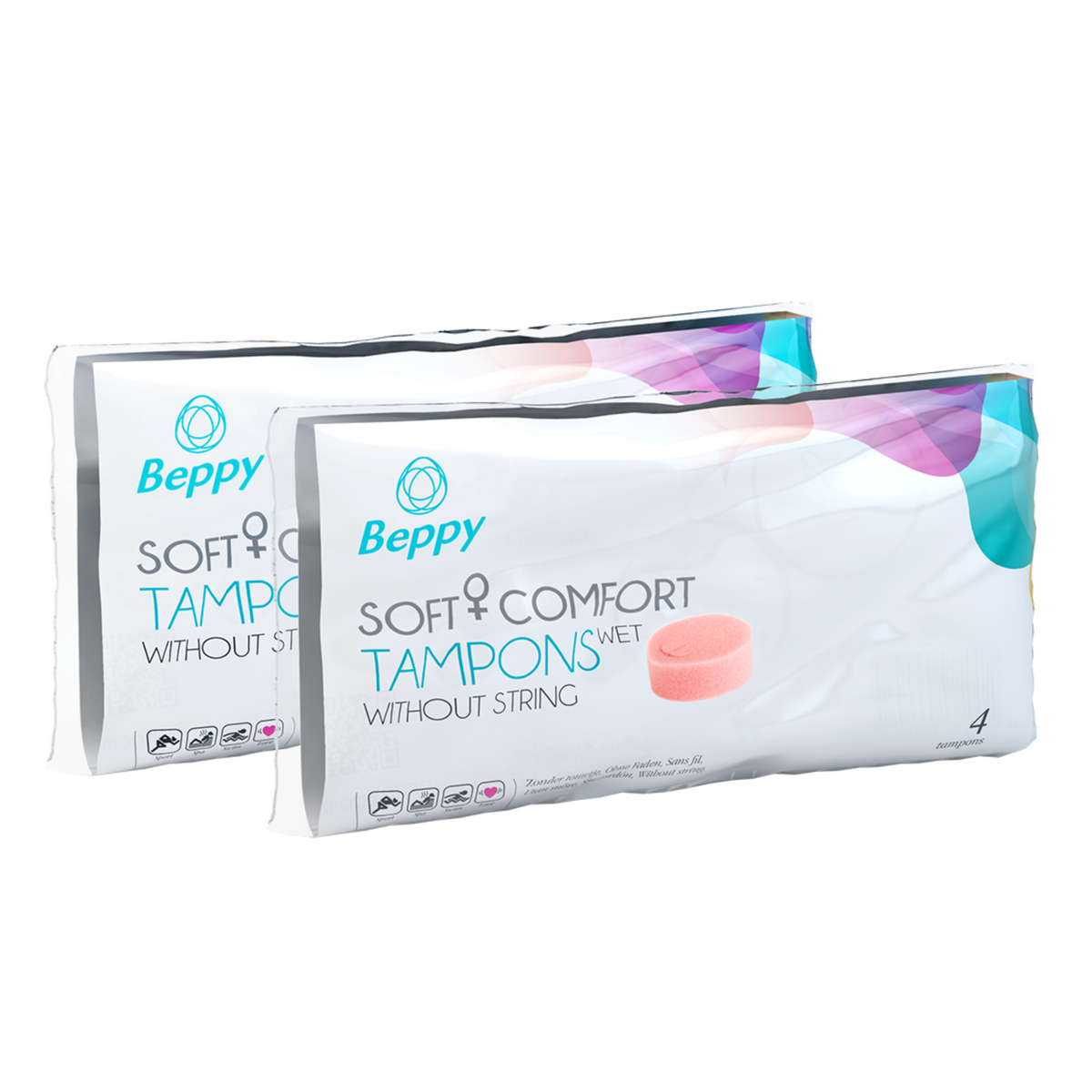 2 packs of Beppy Soft Comfort Tampons Wet without a string Imagen principal del producto