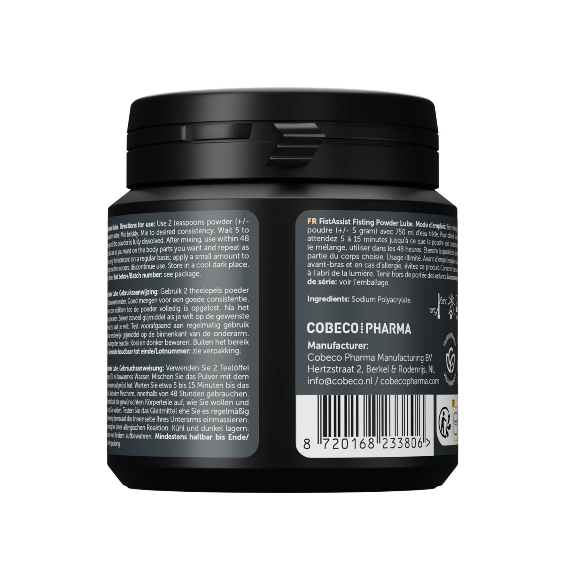Cobeco FistAssist Lubricante en polvo para fistfucking 4.76 oz Imagen secundaria del producto