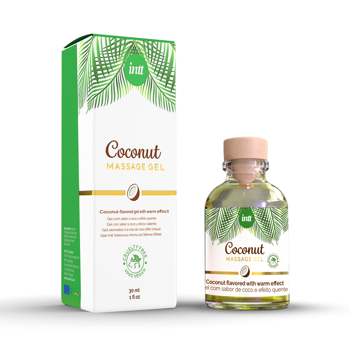 intt Vegan Coconut Kissable Massage Gel 1 fl.oz Imagen principal del producto