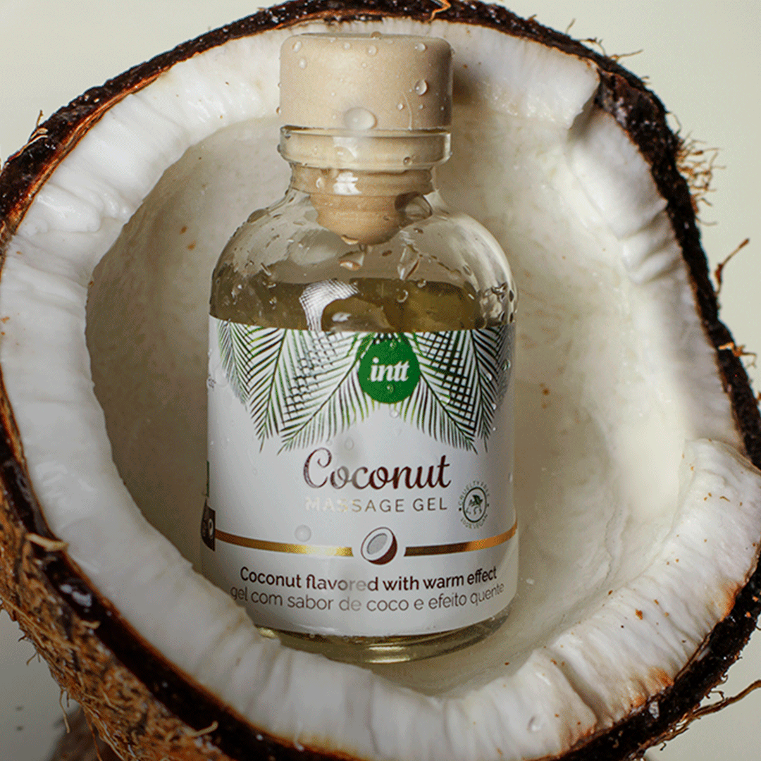 Gel de masaje besable de coco vegano intt 1 fl oz Imagen secundaria del producto