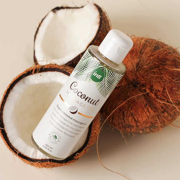 Aceite de masaje de coco vegano intt 5.1 fl.oz Imagen secundaria del producto