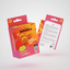 Product packaging shot showing the front and back of the bright pink and orange Crushious Lubbies Hot Oil Balls box containing three 3 g bath/massage spheres, featuring multi-language instructions and ingredient information on the reverse side.
