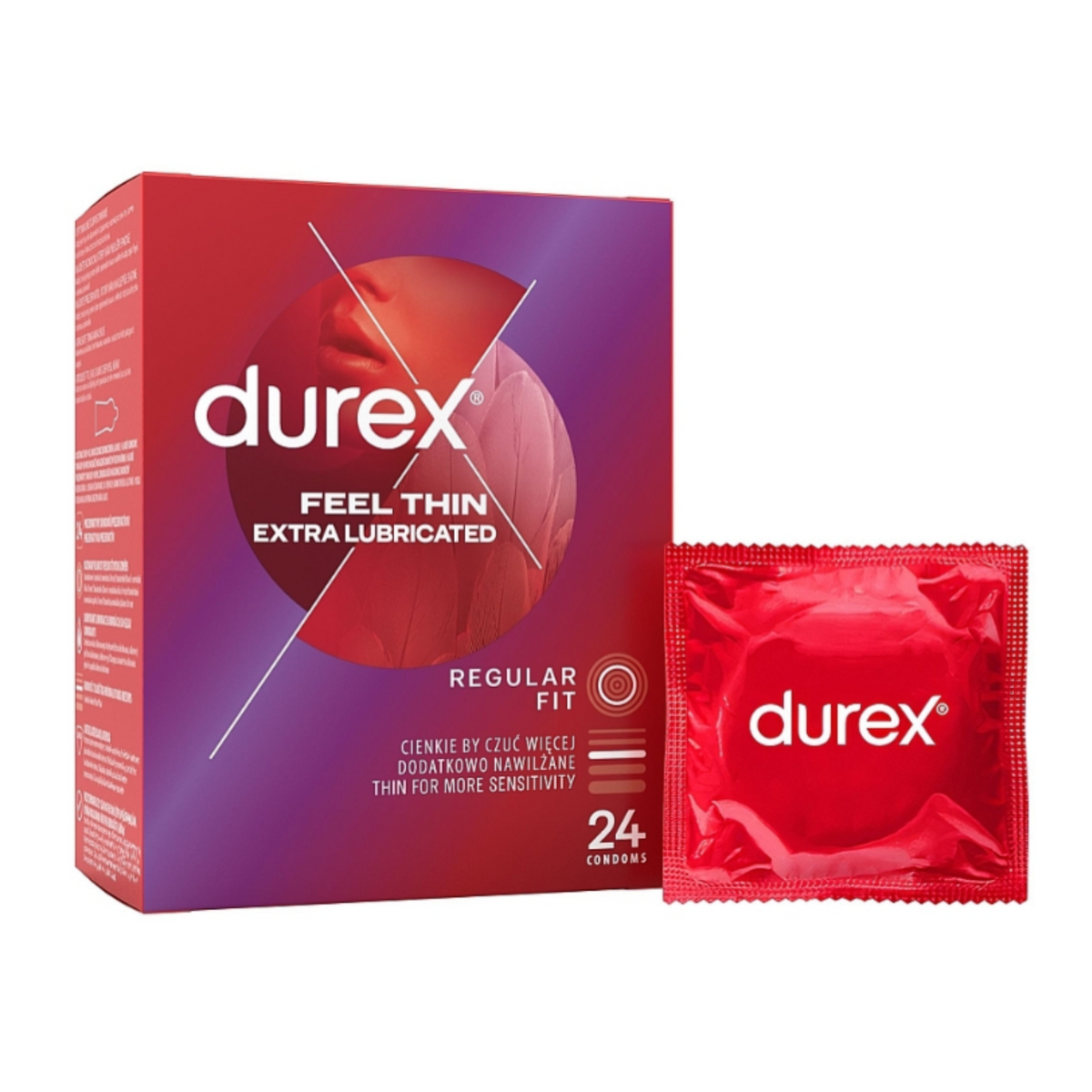 Durex Thin Feel Extra Lubricated Box 24 | WorldCondoms Imagen principal del producto