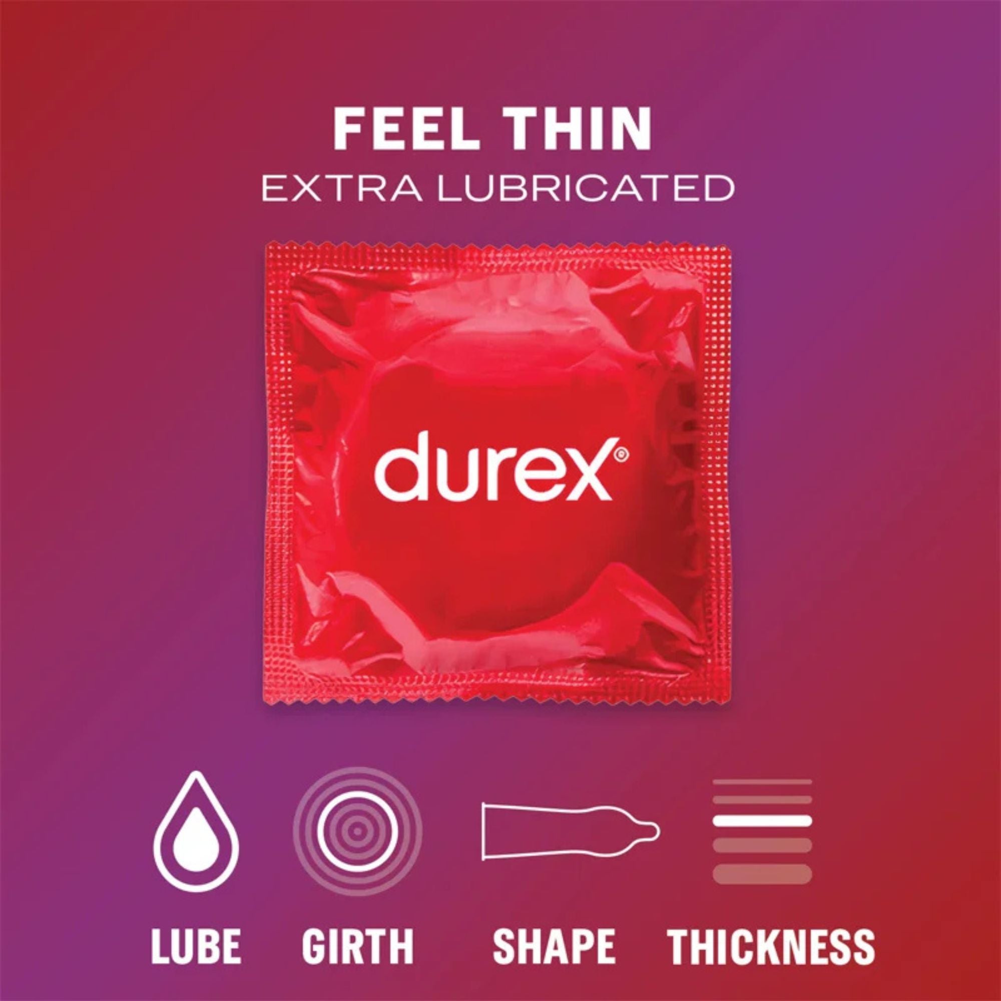 Durex Feel Thin Extra Lubricados Paquete de 12 Imagen secundaria del producto