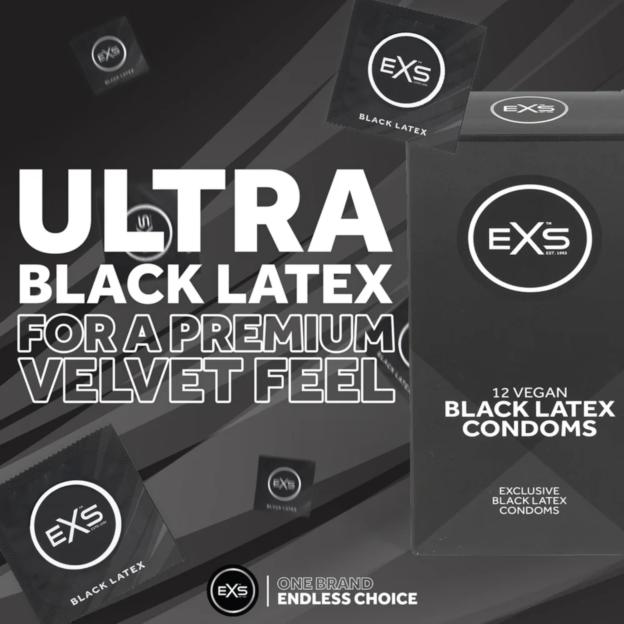 EXS de látex negro Paquete de 48 Imagen secundaria del producto