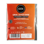 Front view of a single-pack red and orange EXS Strawberry Scented Oral Latex Dam in clear plastic packaging, featuring white product text, dimensions (10" x 6"), safety icons, and a barcode at the bottom.