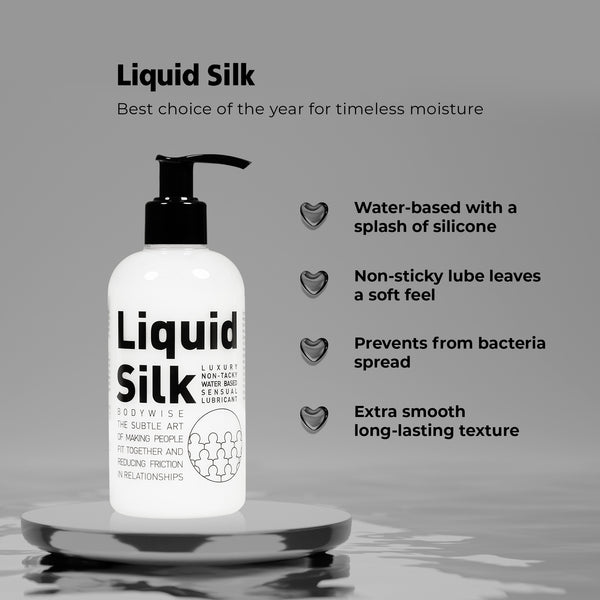 Liquid Silk Lube luxury non-tacky water based sensual lubricant 