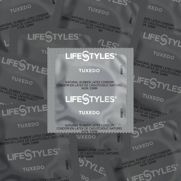 LifeStyles Tuxedo Black Condoms Natural Rubber latex condom