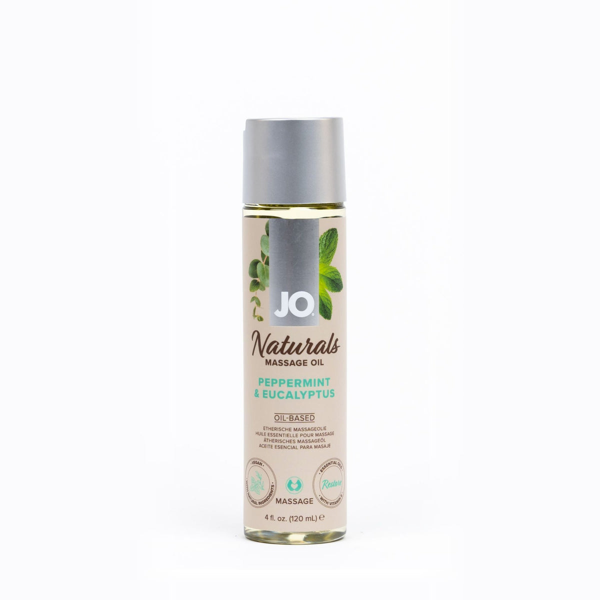 JO Naturals Massage Oil Peppermint & Eucalyptus 4 fl.oz Imagen principal del producto