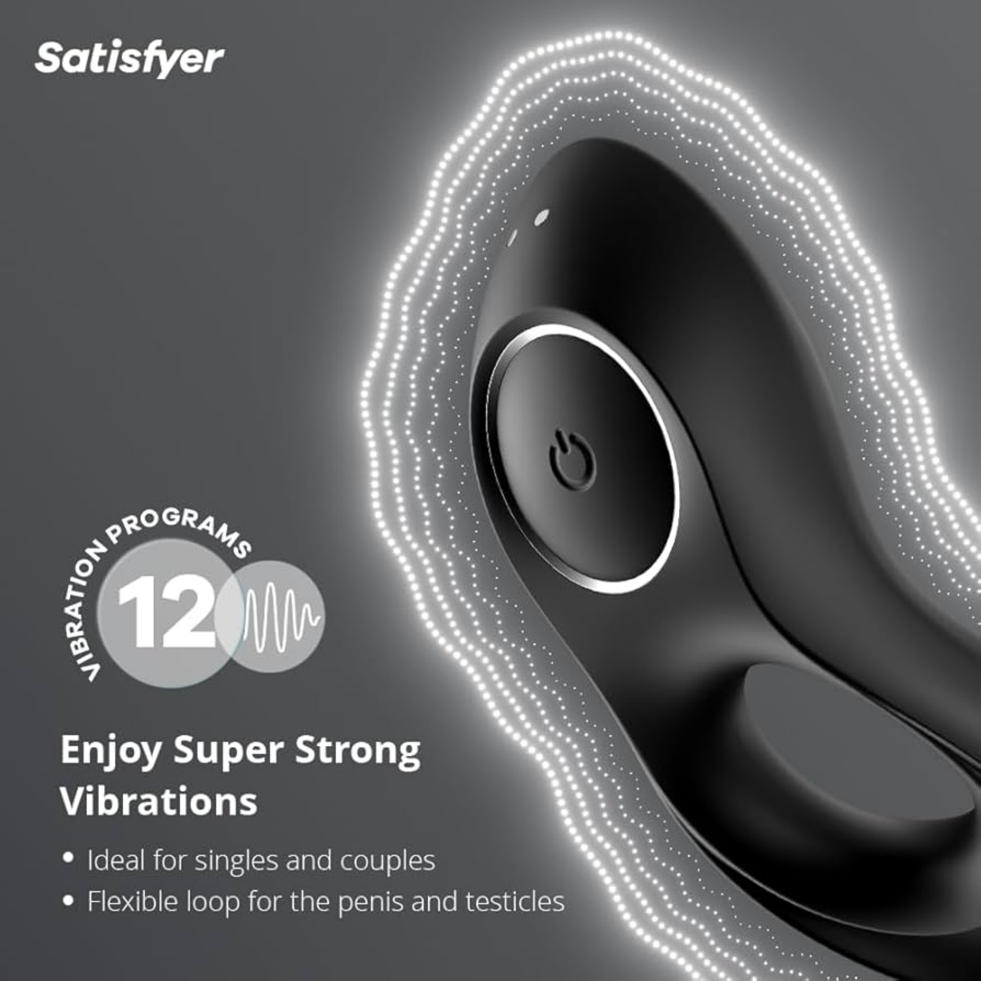 Satisfyer Legendary Duo Anillo C negro Imagen secundaria del producto