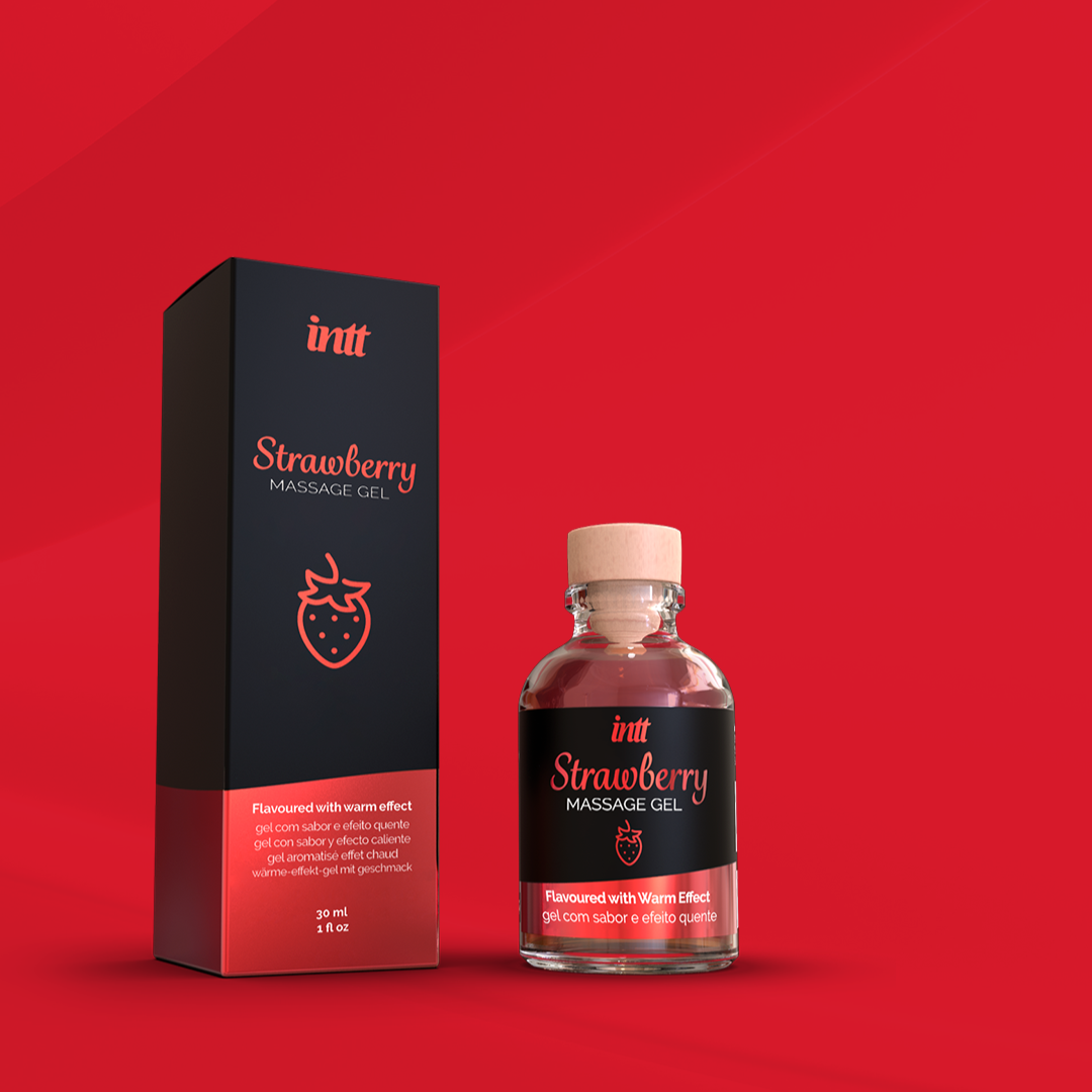 intt Gel de masaje besable de fresa 1 fl.oz Imagen secundaria del producto