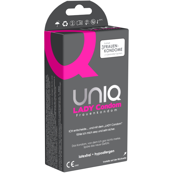 Uniq Condones femeninos Lady paquete de 3 Imagen secundaria del producto