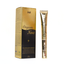 Intt Orgasm Now female arousal gel in a 0.5 fl oz (15 ml) gold tube with a vibrating tip, standing vertically next to its black and gold retail packaging box on a plain white background.