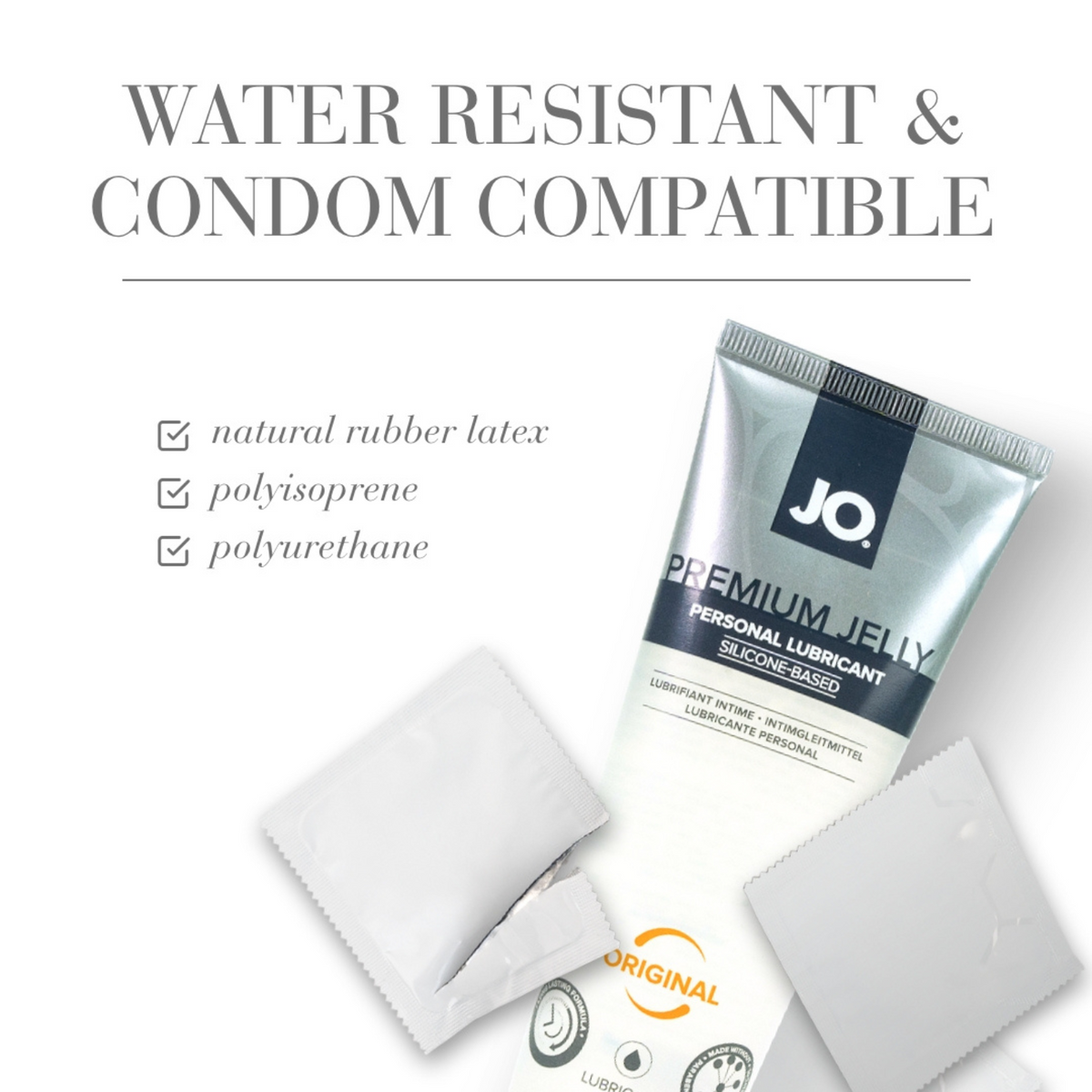 JO Premium Jelly Original Silicone-Based 4 fl oz - water resistant