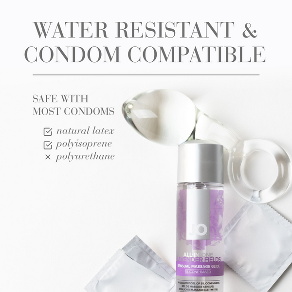System JO All-In-One Massage Glide Lavender Fields 30ml - water resistant