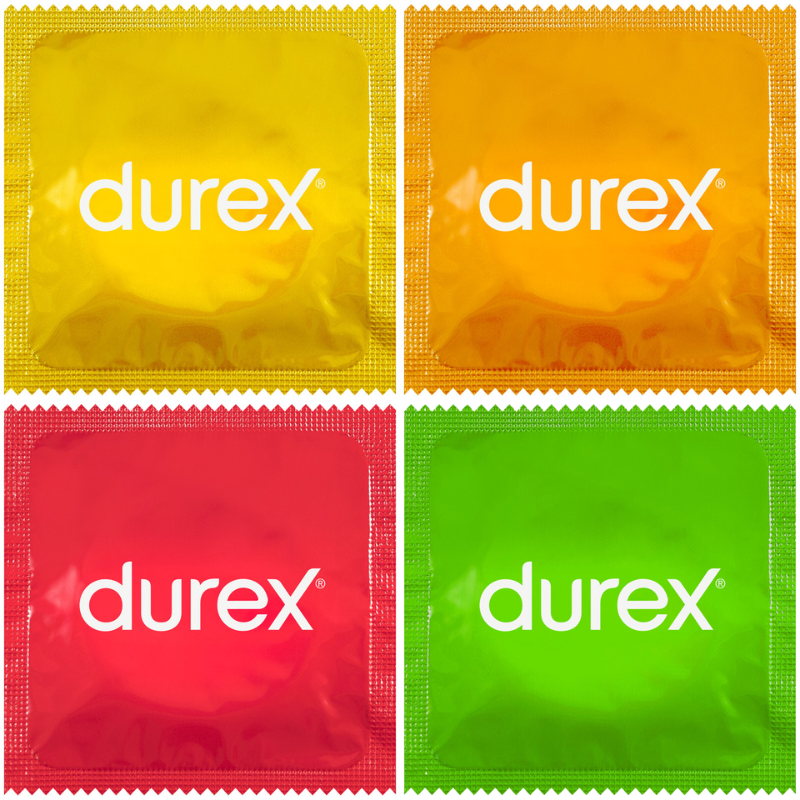 Durex Tropical Select Flavours 4 pieces Banana, apple, orange, strawberry condoms  Imagen principal del producto