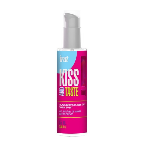 intt Kiss and Taste Blackberry Gel Warming 1.86 fl.oz bottle with pump top.