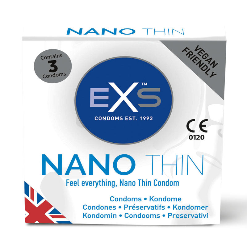 EXS Nano Thin Box 3 Front | WorldCondoms Imagen principal del producto