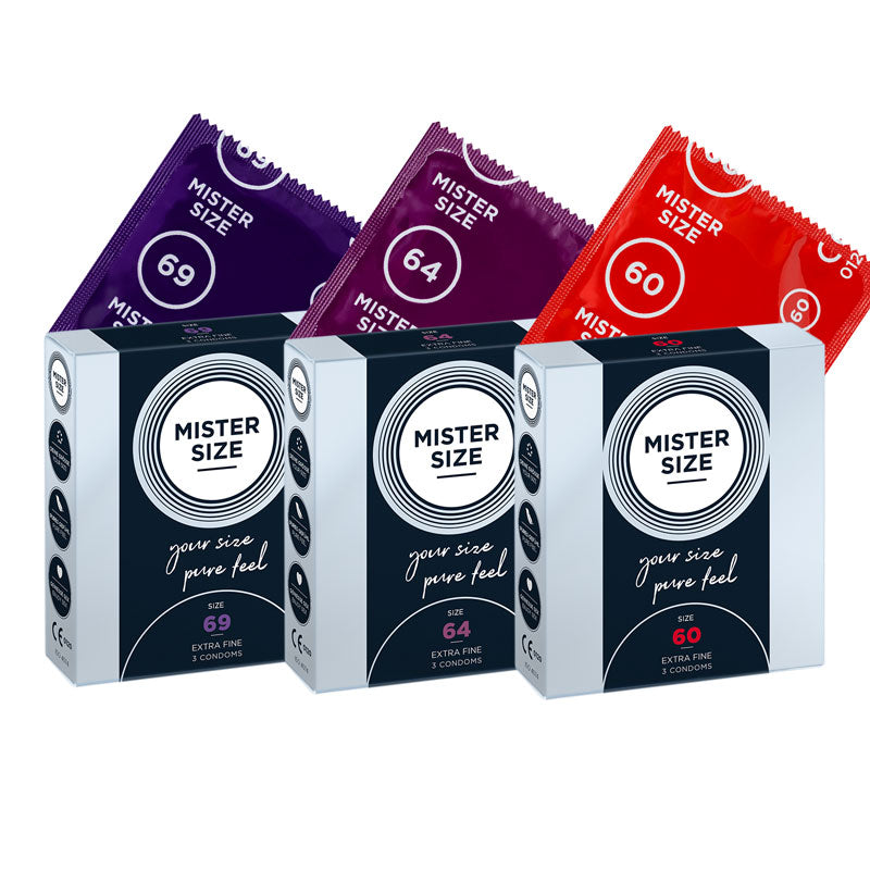 Mister Size Muestra de condones grandes 3 x paquete de 3 Imagen principal del producto