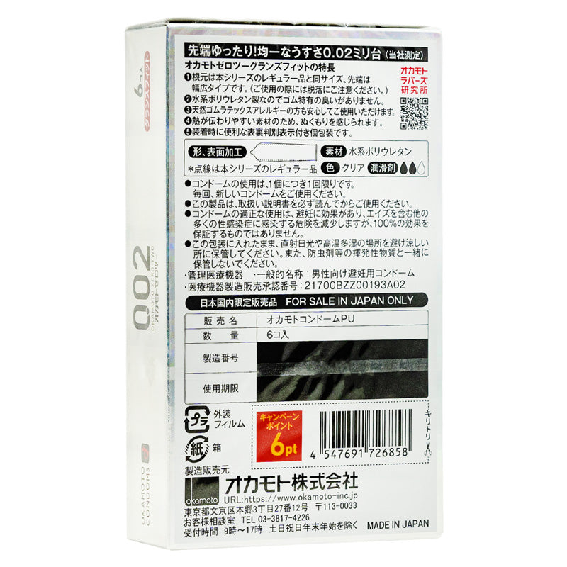 Okamoto 0.02 Zero-Two Grand Fit Caja 6 Imagen secundaria del producto