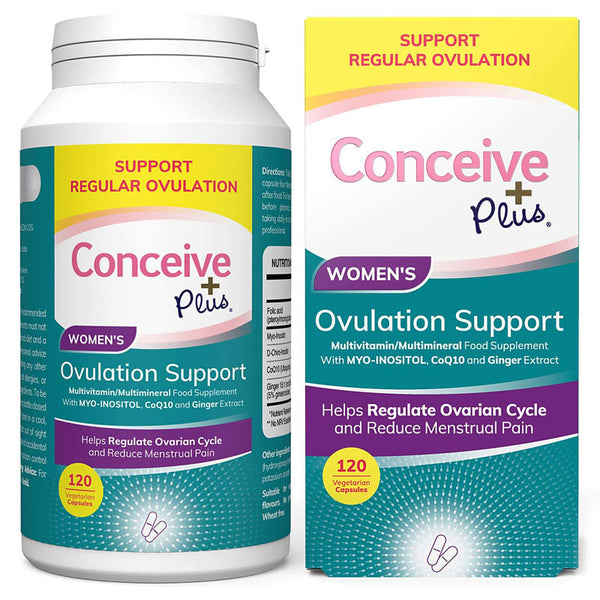 Sasmar Conceive Plus Women's Ovulation Support Caps 120  Package| WorldCondoms
