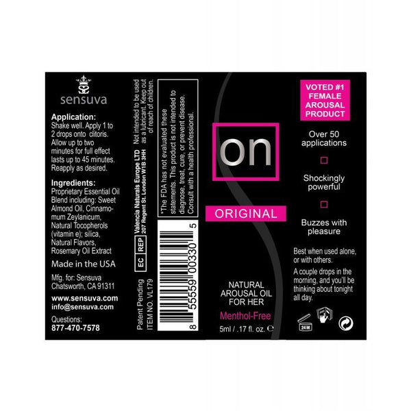 Sensuva ON Natural Arousal Oil for Her 5ml