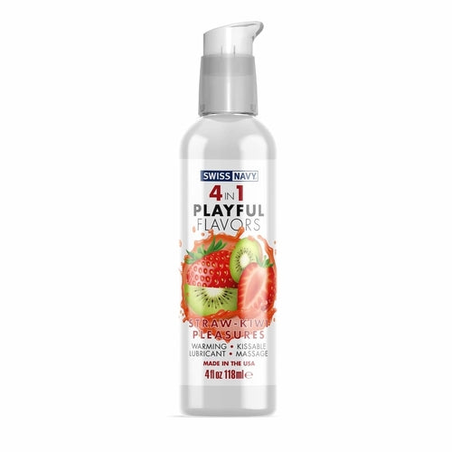 Swiss Navy 4 en 1 Placeres de fresa y kiwi Imagen secundaria del producto