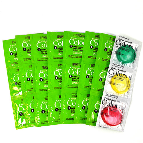 crown assorted colors condoms 50 PCS