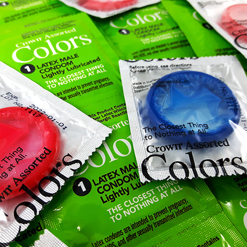 crown assorted colors condoms 