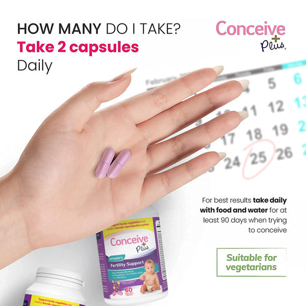 Sasmar Conceive Plus Women's Fertility Support 60 caps | WorldCondoms