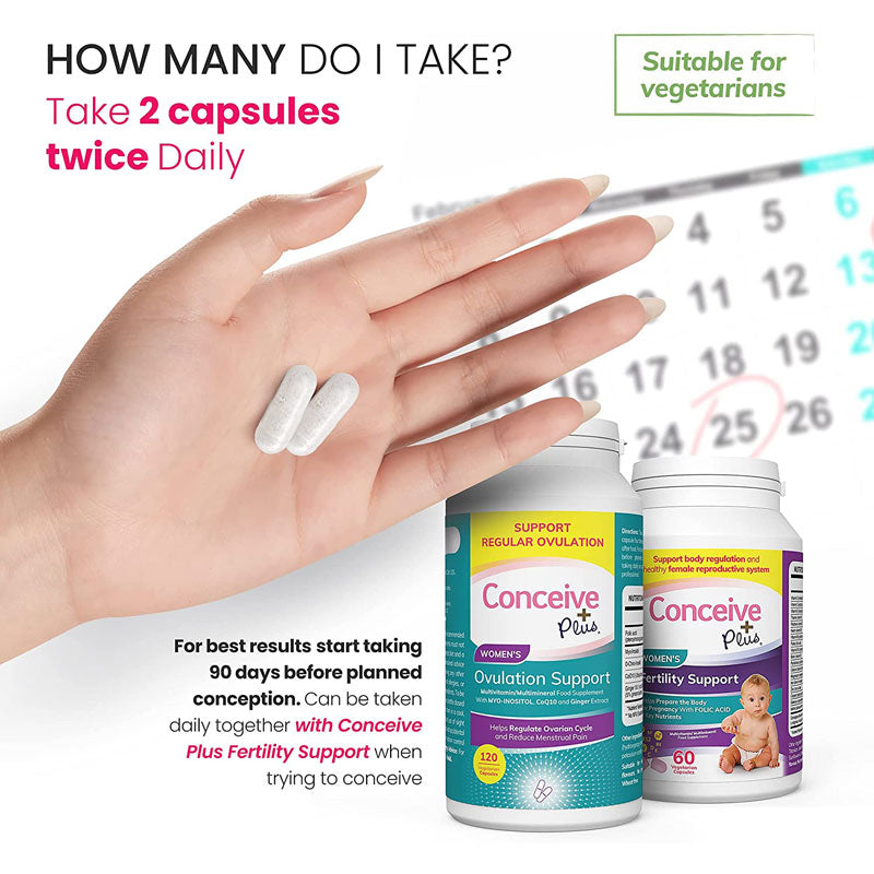 Sasmar Conceive Plus Women's Ovulation Support Caps 120 | WorldCondoms