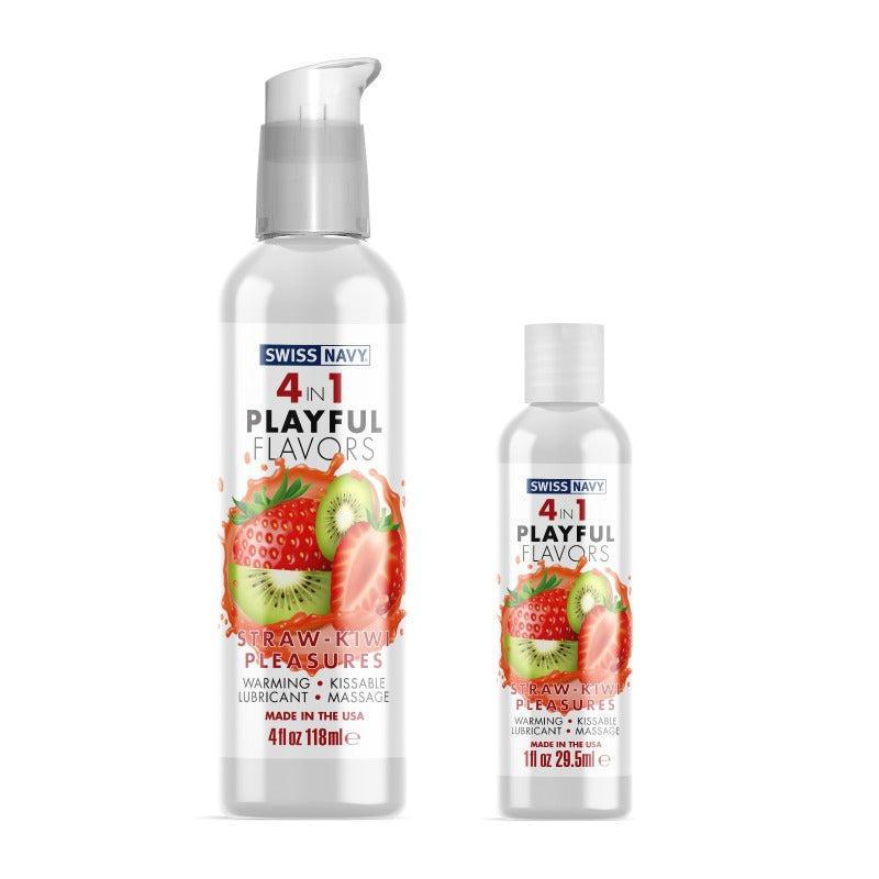 Swiss Navy 4 en 1 Placeres de fresa y kiwi Imagen principal del producto