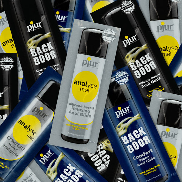 Paquete de muestra de lubricantes anales pjur de 20