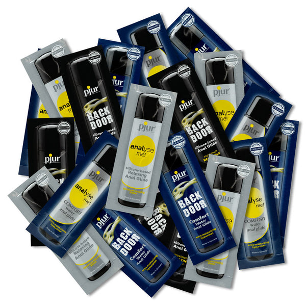 Paquete de muestra de lubricantes anales pjur de 20